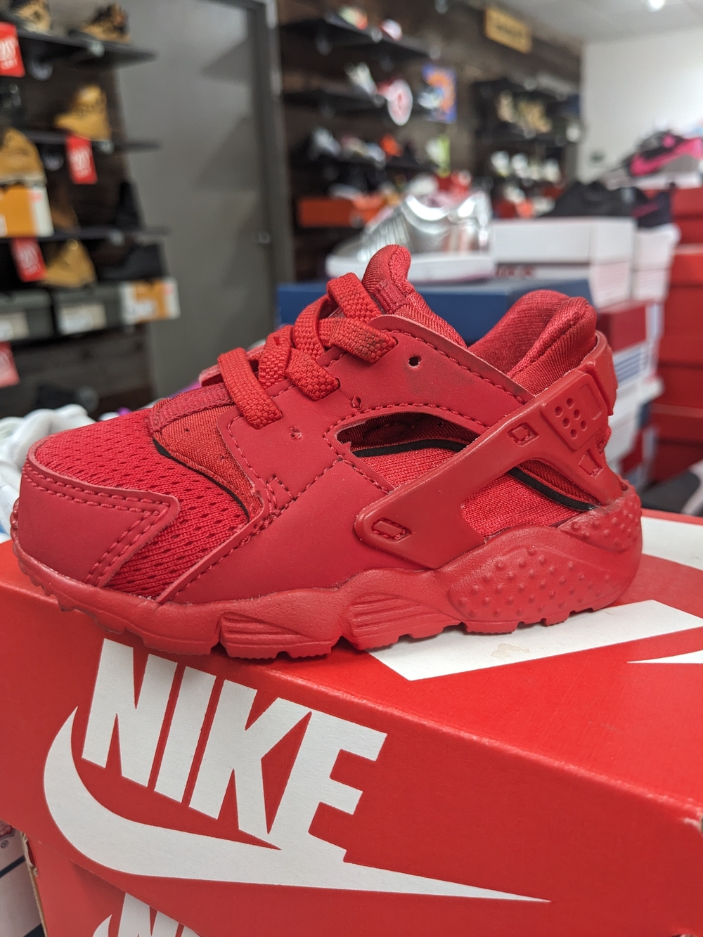Nike Kids Red All-Over Athletic Sneakers